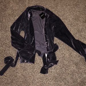 Crushed velvet jacket